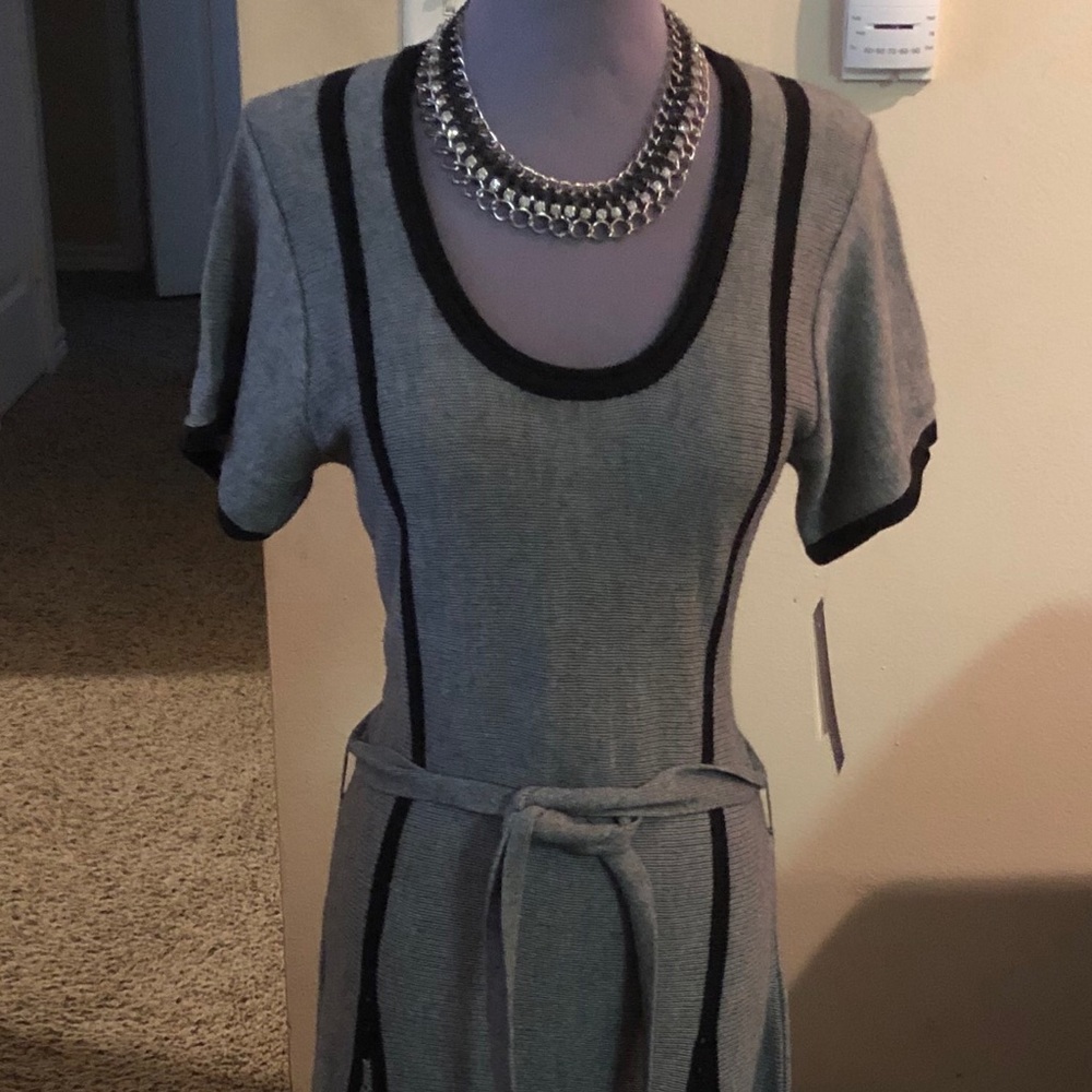 Grey and black dress